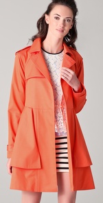 Tibi Draped Trench Coat