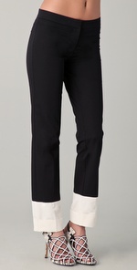 derek Lam Trousers with White Faille
