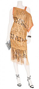 Missioni Mandarin Lurex Fringed Dress