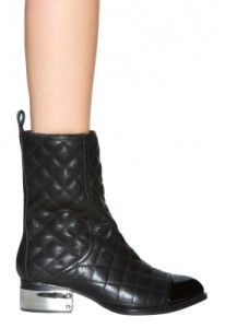 Jeffrey Campbell Shora Boot in Black Quilted: silver