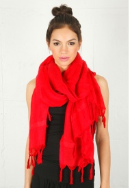 Love quotes Scarves Italian Linen: viscose with Hand Knotted Fringe in Many Colors Singer 22